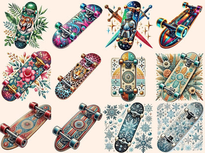 Skateboards Clipart Skate Deck PNG - Wonders Artist