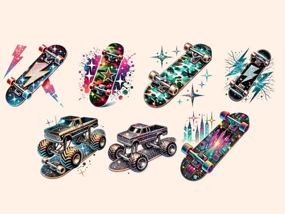 Skateboards (P2) Clipart Skate Deck PNG - Wonders Artist