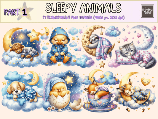 Sleepy Animals Clipart animal graphics autopost baby animal clipart - WondersArtist