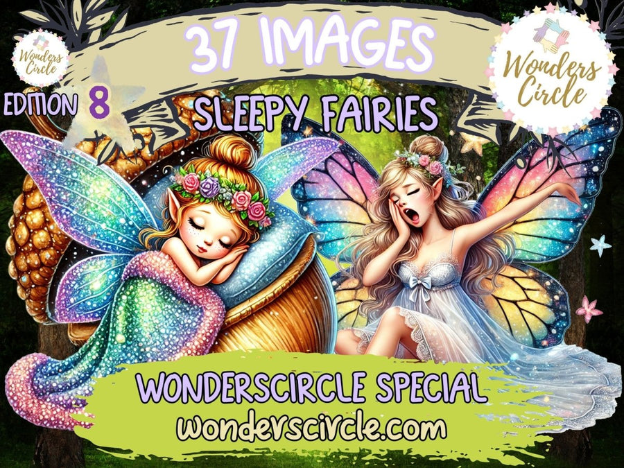 Sleepy Fairies Clipart (LIMITED EDITION)