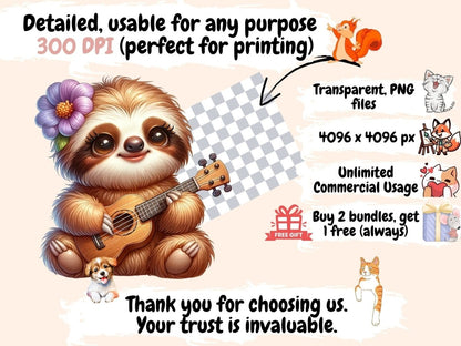 Sloths Clipart Cute sloth art - Wonders Artist