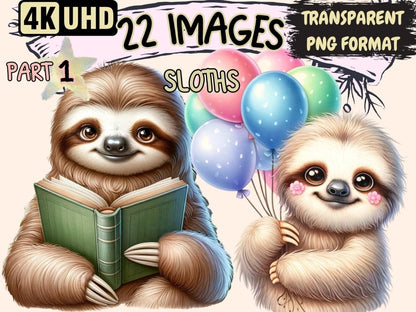 Sloths Clipart Cute sloth art - Wonders Artist