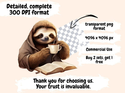 Sloths Watercolor Clipart cute animal clipart - Wonders Artist