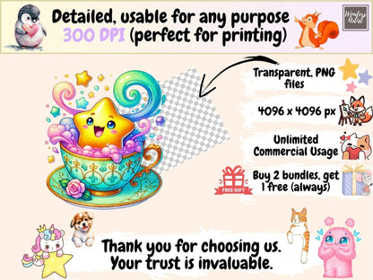 Smiling Stars Clipart cartoon star png cheerful star png cute star png - WondersArtist