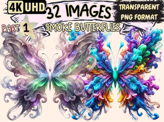 Smoke Butterflies Clipart artistic butterfly - Wonders Artist