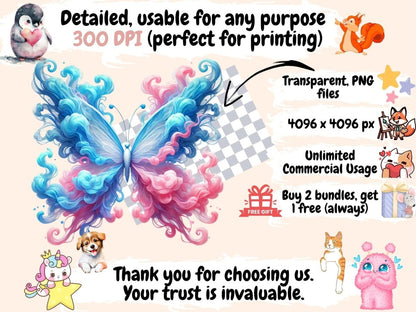 Smoke Butterflies Clipart artistic butterfly - Wonders Artist