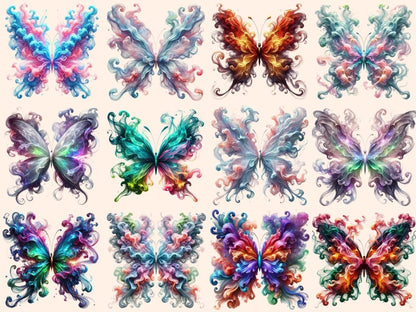 Smoke Butterflies Clipart artistic butterfly - Wonders Artist