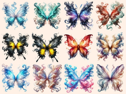 Smoke Butterflies Clipart artistic butterfly - Wonders Artist