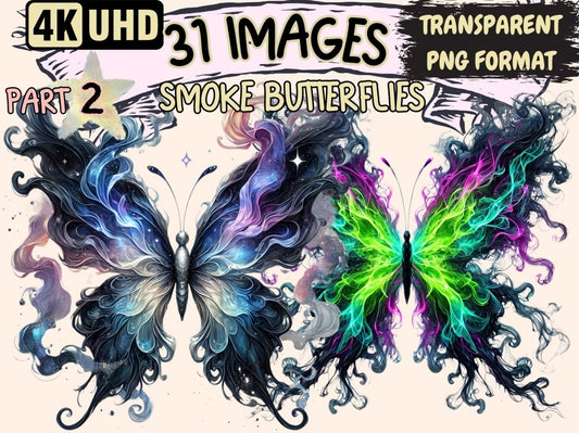 Smoke Butterflies (P2) Clipart artistic butterfly - Wonders Artist