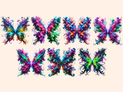 Smoke Butterflies (P2) Clipart artistic butterfly - Wonders Artist
