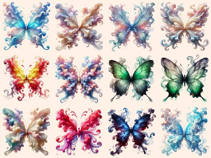 Smoke Butterflies (P2) Clipart artistic butterfly - Wonders Artist