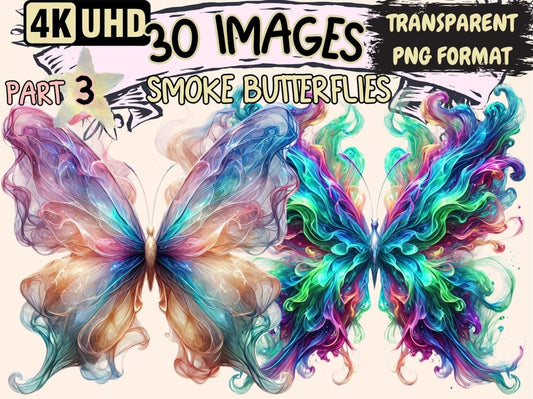 Smoke Butterflies (P3) Clipart artistic butterfly - Wonders Artist