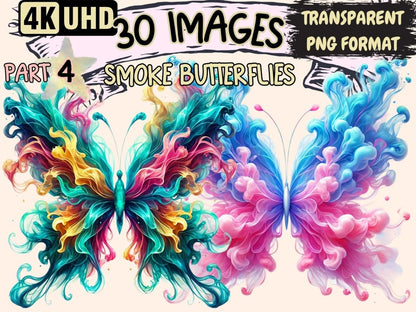 Smoke Butterflies (P4) Clipart artistic butterfly - Wonders Artist