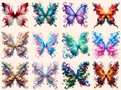 Smoke Butterflies (P4) Clipart artistic butterfly - Wonders Artist