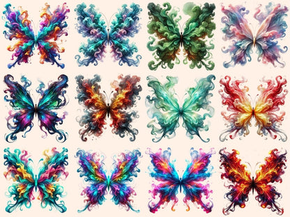 Smoke Butterflies (P4) Clipart artistic butterfly - Wonders Artist