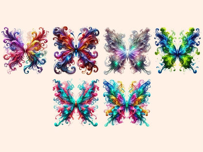 Smoke Butterflies (P5) Clipart artistic butterfly - Wonders Artist