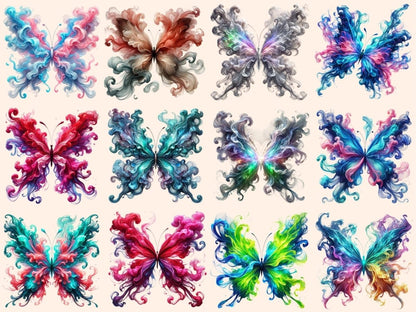 Smoke Butterflies (P5) Clipart artistic butterfly - Wonders Artist