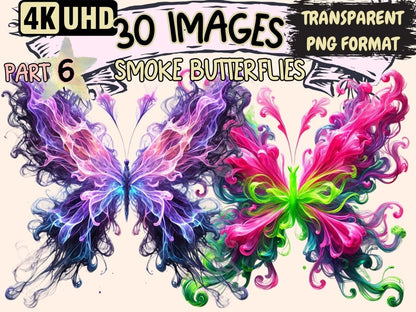 Smoke Butterflies (P6) Clipart artistic butterfly - Wonders Artist