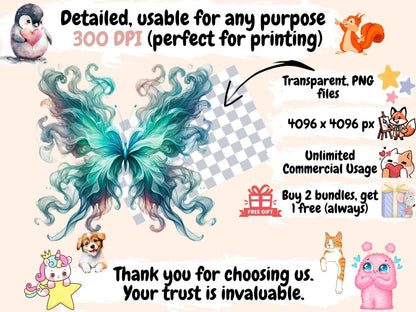 Smoke Butterflies (P6) Clipart artistic butterfly - Wonders Artist