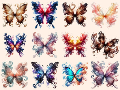 Smoke Butterflies (P6) Clipart artistic butterfly - Wonders Artist