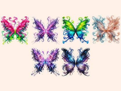 Smoke Butterflies (P6) Clipart artistic butterfly - Wonders Artist