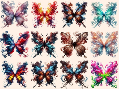 Smoke Butterflies (P6) Clipart artistic butterfly - Wonders Artist