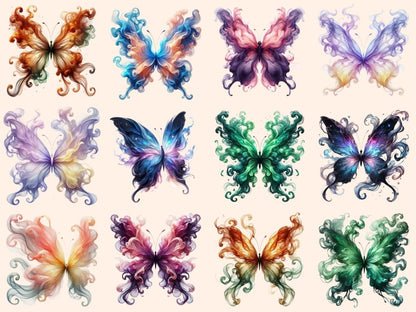Smoke Butterflies (P7) Clipart artistic butterfly - Wonders Artist