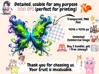 Smoke Butterflies (P7) Clipart artistic butterfly - Wonders Artist