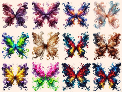 Smoke Butterflies (P7) Clipart artistic butterfly - Wonders Artist