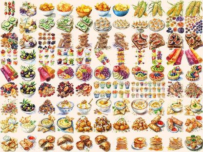 Snacks Watercolor Clipart food clipart - Wonders Artist