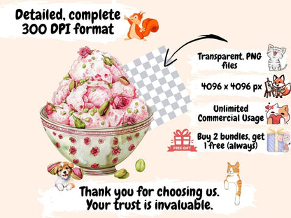 Snow Cones Watercolor Clipart ice cone clipart - Wonders Artist