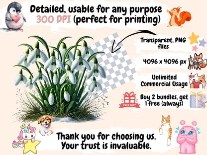 Snowdrops Clipart Botanical Snowdrops - Wonders Artist