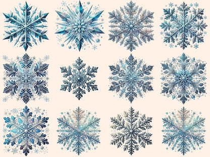 Snowflakes & Ice Crystals Clipart Frost Clipart - Wonders Artist