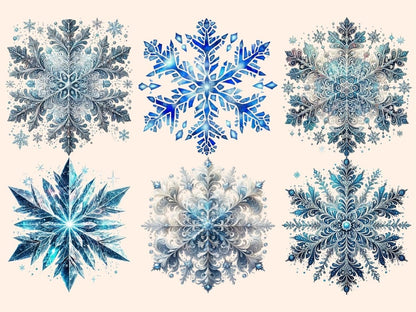 Snowflakes & Ice Crystals Clipart Frost Clipart - Wonders Artist