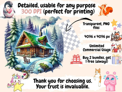 Snowy Cabins Clipart Cabin Clipart - Wonders Artist