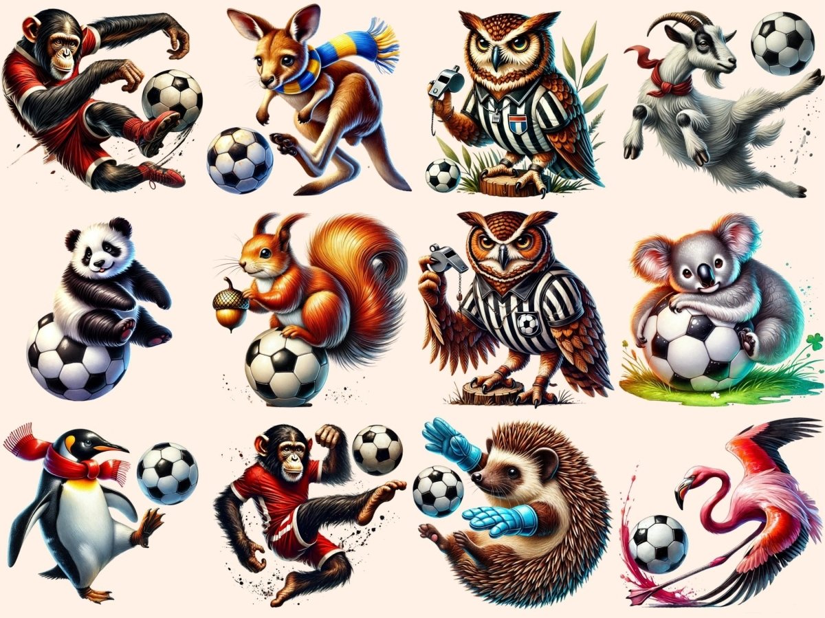 Soccer Animals Clipart Animal Game Clipart - Wonders Artist