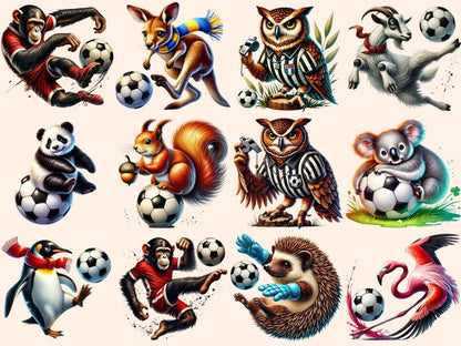 Soccer Animals Clipart Animal Game Clipart - Wonders Artist