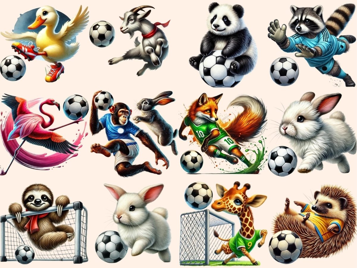 Soccer Animals Clipart Animal Game Clipart - Wonders Artist