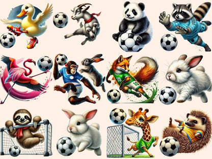 Soccer Animals Clipart Animal Game Clipart - Wonders Artist