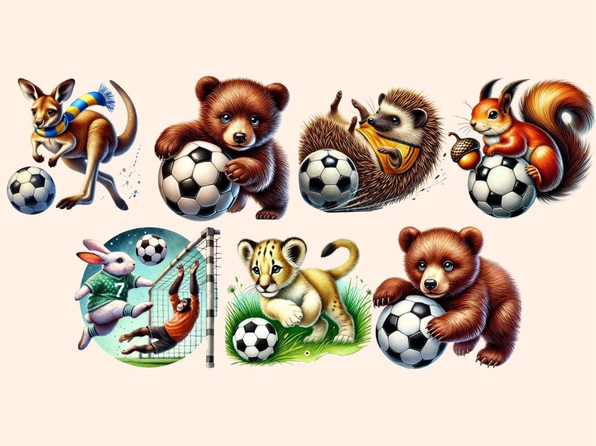 Soccer Animals Clipart Animal Game Clipart - Wonders Artist