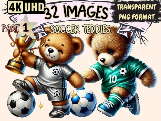 Soccer Teddies Clipart cute teddies soccer - Wonders Artist