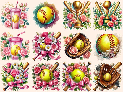 Softball (P2) Clipart Athletic Clipart - Wonders Artist