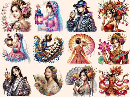 South East Asian Girls Clipart Aasian girl clipart - Wonders Artist