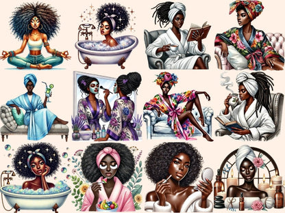Spa Girls Clipart African American spa - Wonders Artist