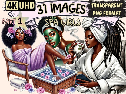 Spa Girls Clipart African American spa - Wonders Artist