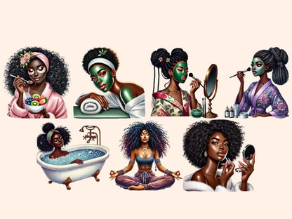 Spa Girls Clipart African American spa - Wonders Artist