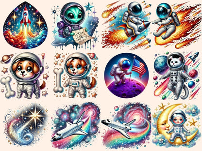 Space (P2) Clipart Astronaut Graphics - Wonders Artist