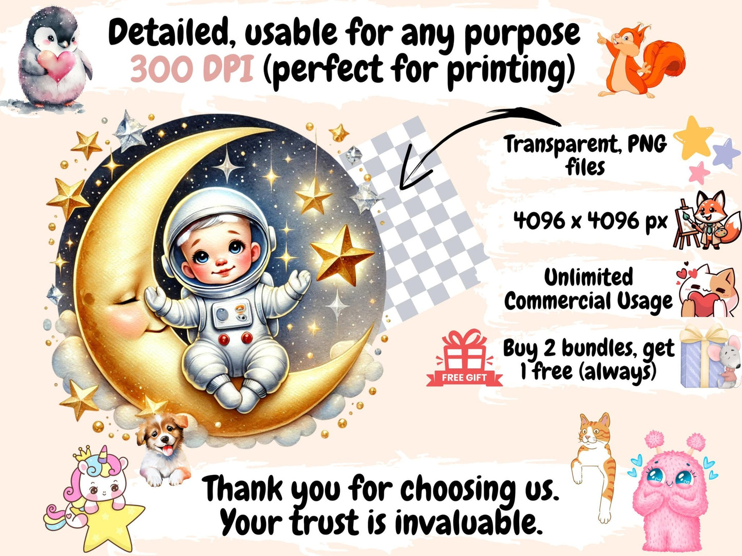 Space (P2) Clipart - High - Quality Instant Digital Download for Creative Projects