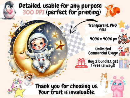 Space (P2) Clipart Astronaut Graphics - Wonders Artist