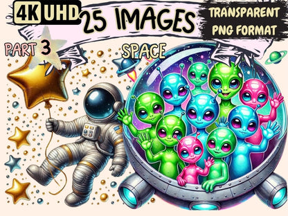 Space (P3) Clipart Astronaut Graphics - Wonders Artist